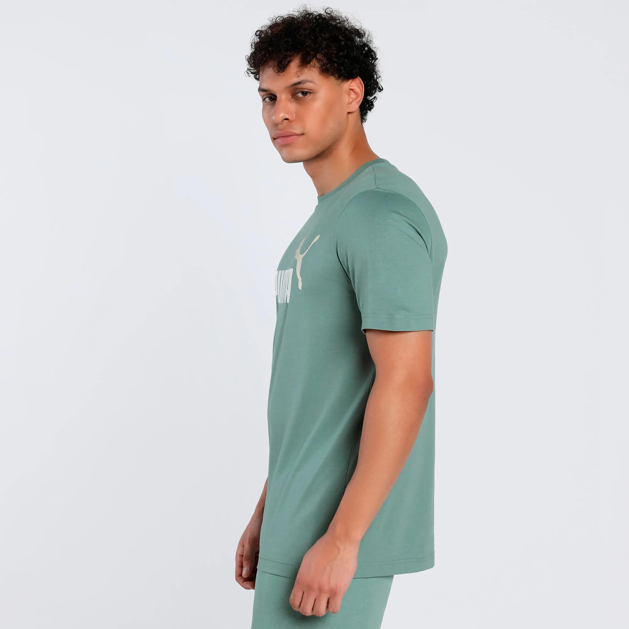KOSZULKA męska PUMA Essentials 2 zielona 684708-30 bawełna L 4/7