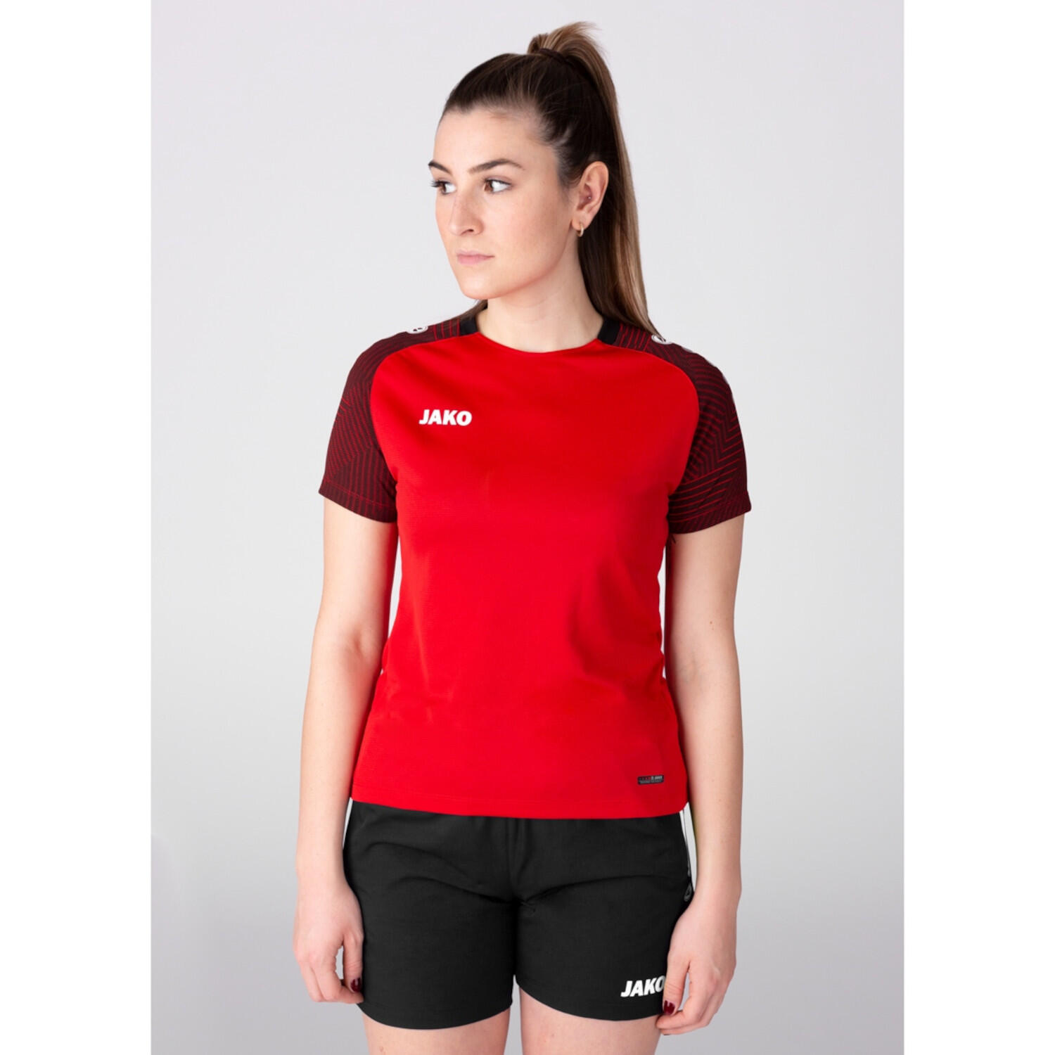 Jako Performance T-shirt dames - Rood / Zwart 5/7