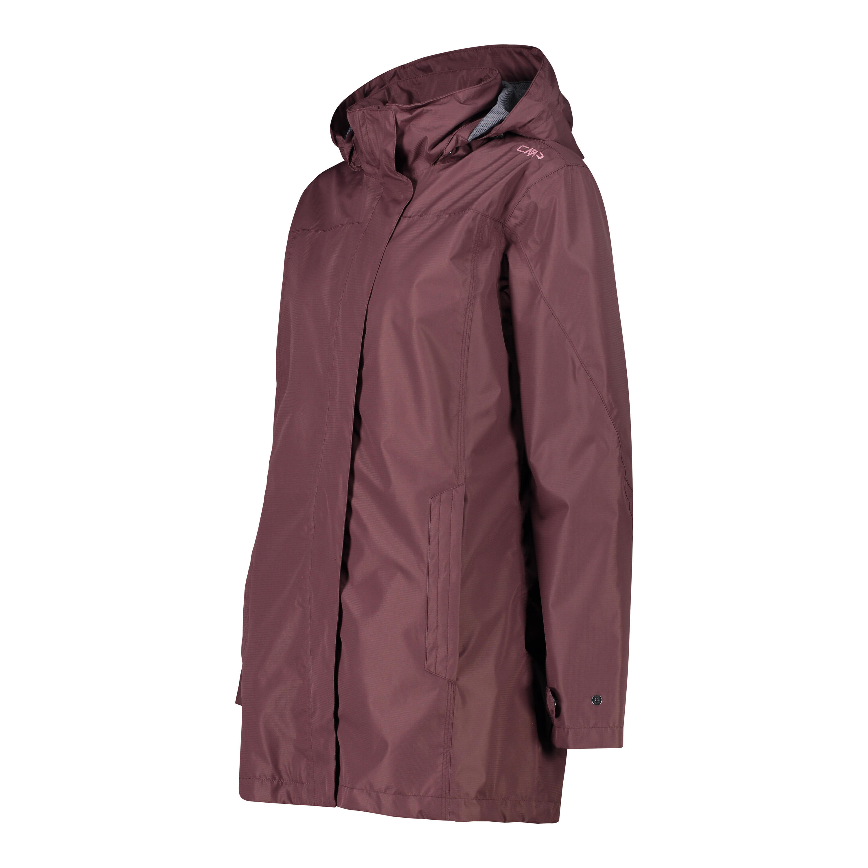 Damen wasserdichte Regenjacke mit Druckknöpfen und Kapuze CMP 3/5