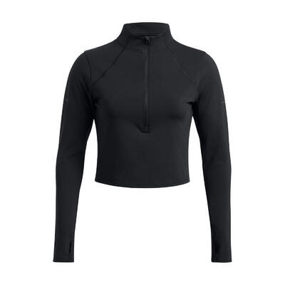 Dames sweater met 1/2 rits van gebreid materiaal under armour launch elite