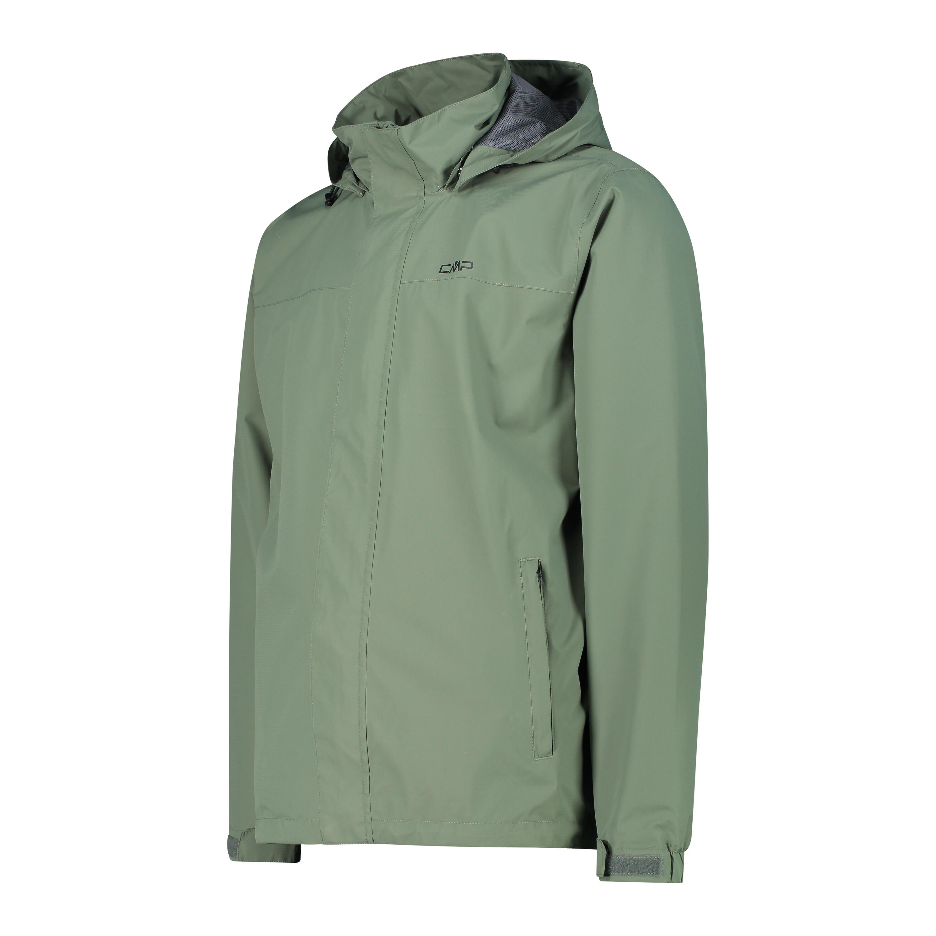 Regenjacke Man Jacket Snaps Hood 3/4