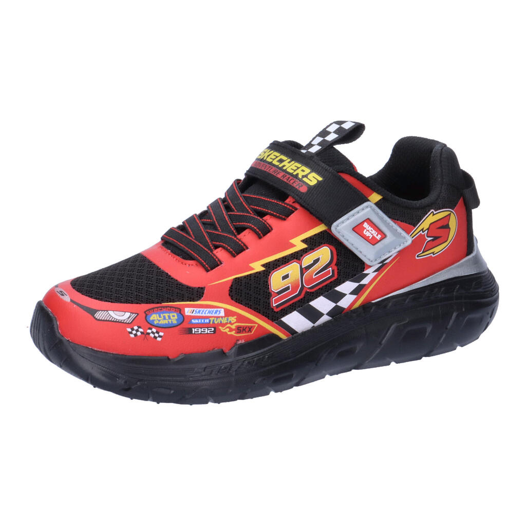 Kids SKECH TRACKS Sneakers Black/Red