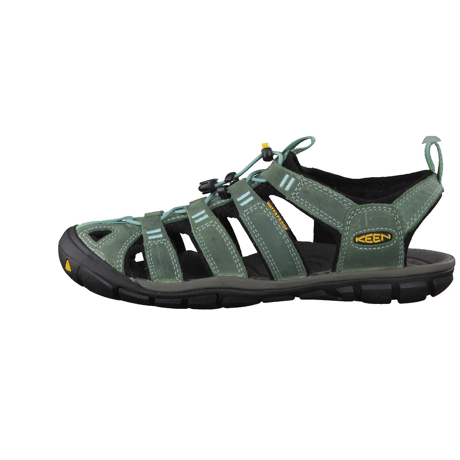 Dames CLEARWATER CNX LEATHER W Sandaal Mineraalblauw/Geel 9/14