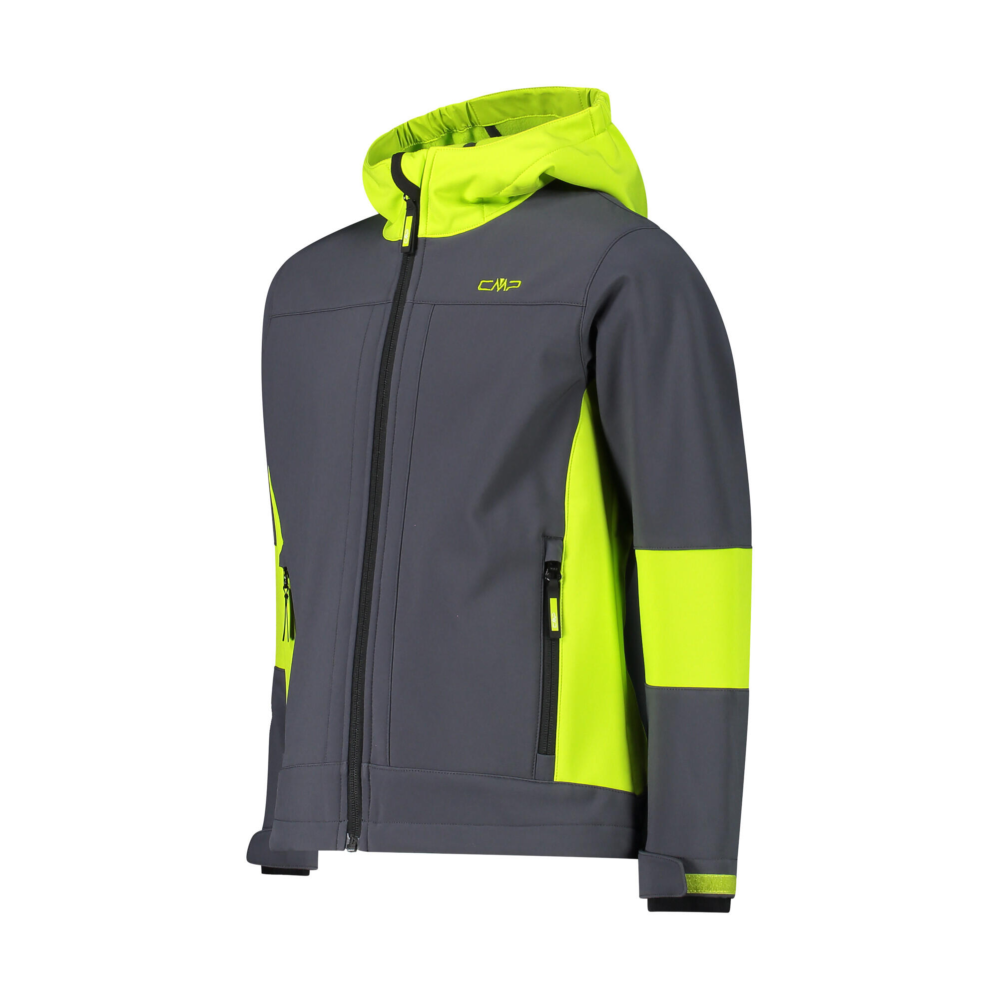 Giacca Softshell Bambino CMP Con Cappuccio Fisso – Impermeabile E Traspirante, Tessuto Clima Protect WP 7000/MVP 1000, Unisex