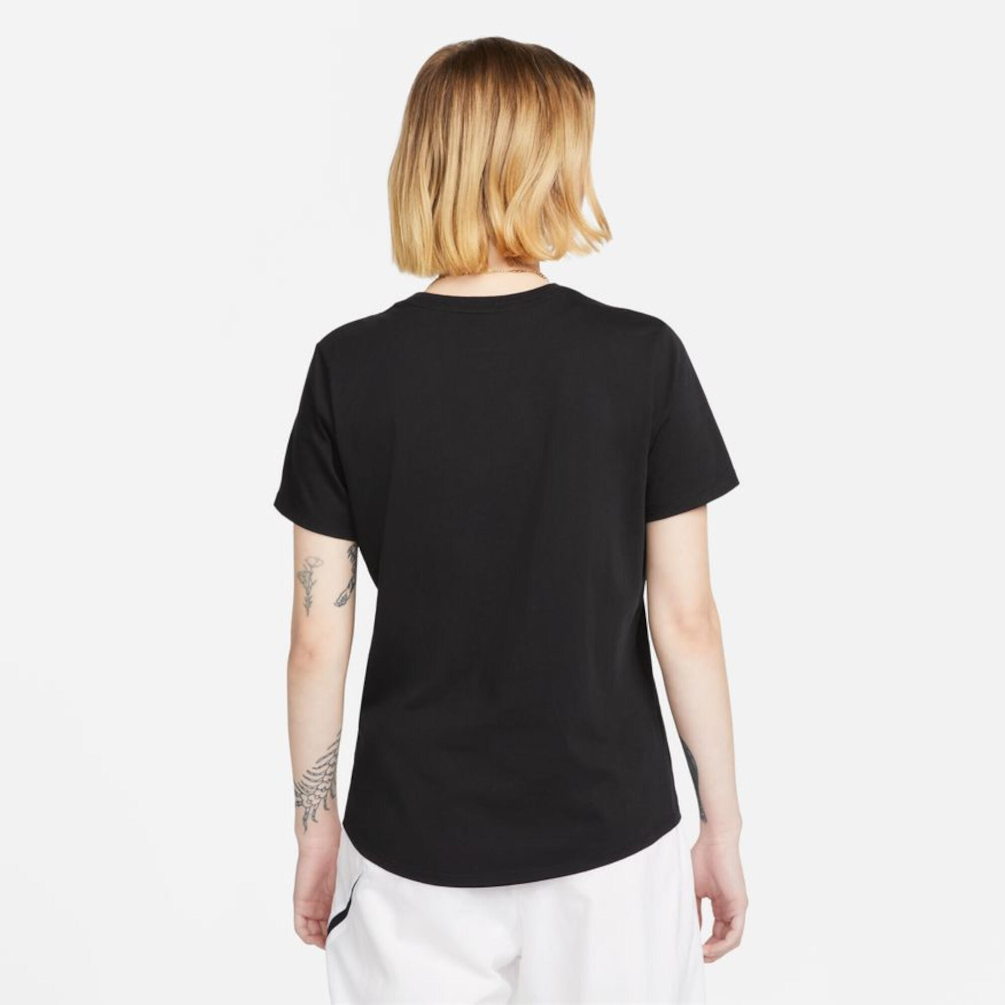 T-shirt Nike Dames Zwart Club Essentials 2/3
