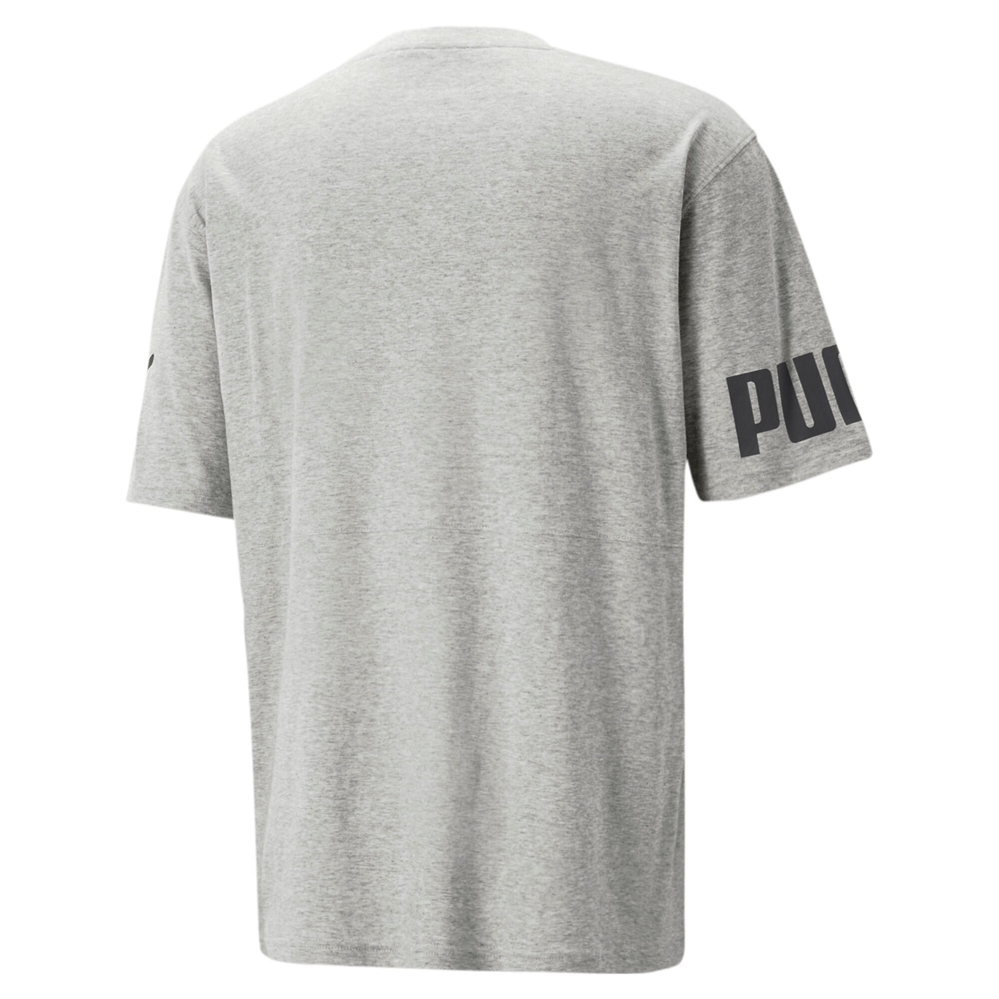 T-Shirt Puma Power Colorblock, Grau, Herren 6/6