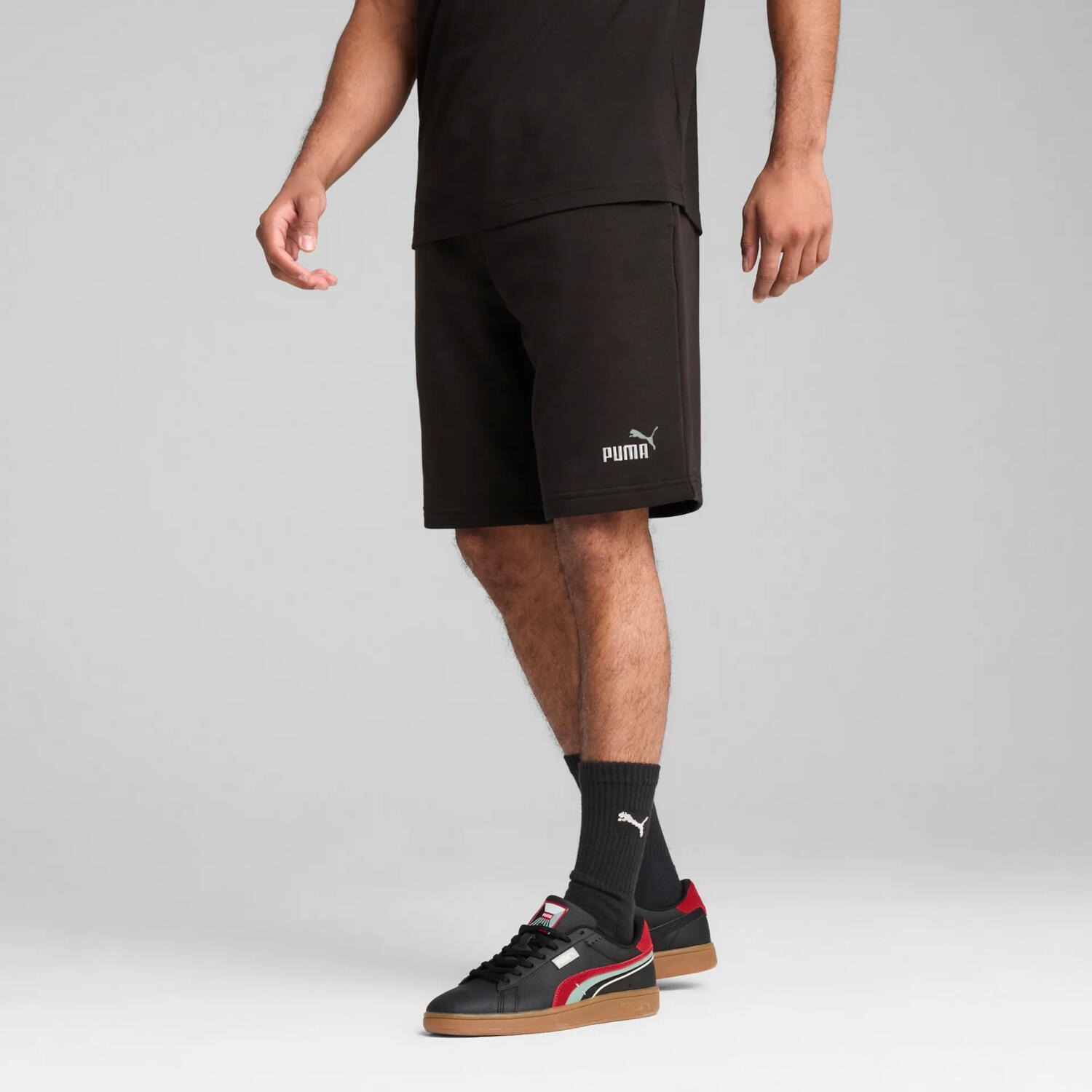 Puma Pantaloncini Uomo in Cotone con Tasche Laterali PUMA Black Nero S 3/4
