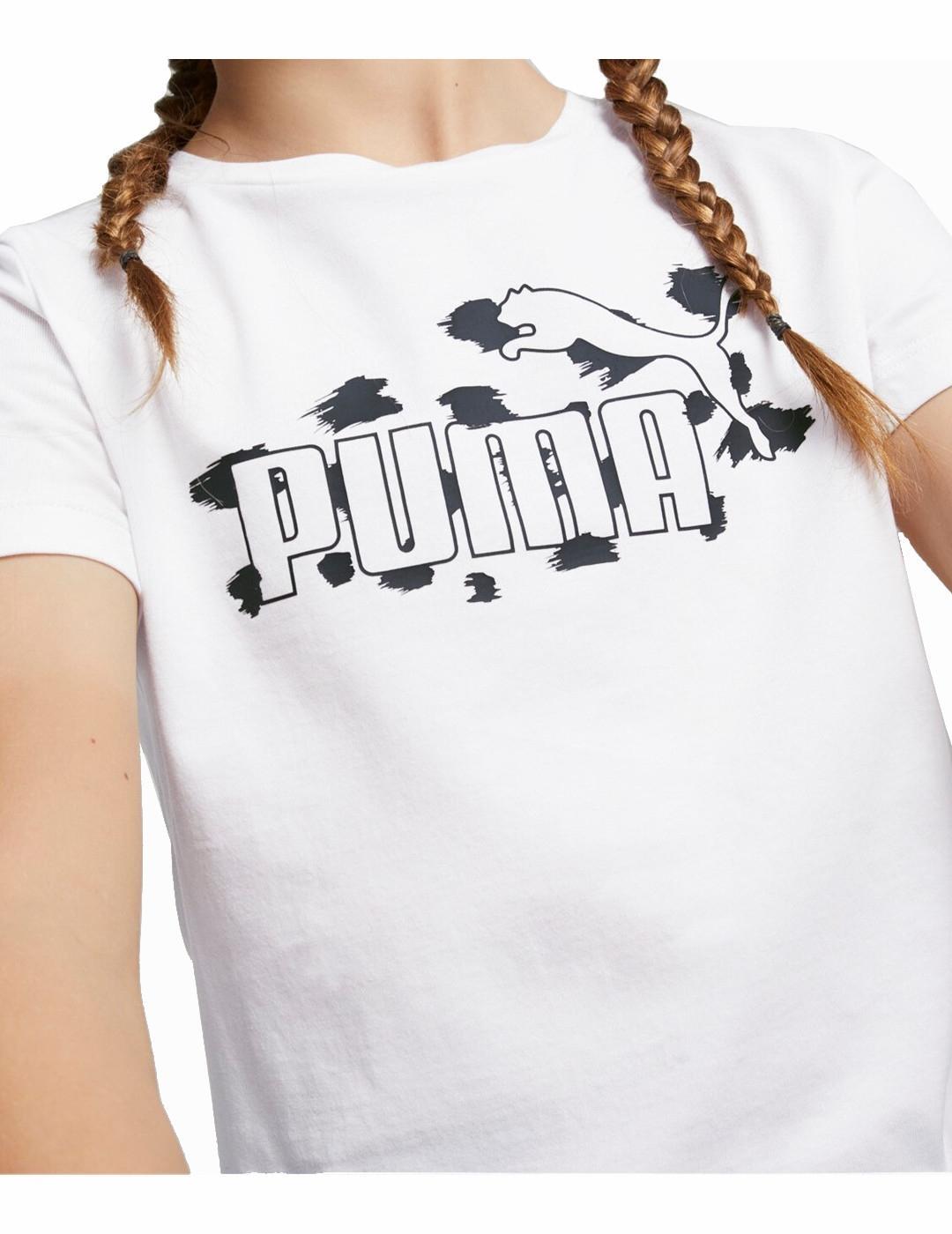 Conjunto para Niña Puma Tee & legging  Blanco 3/4