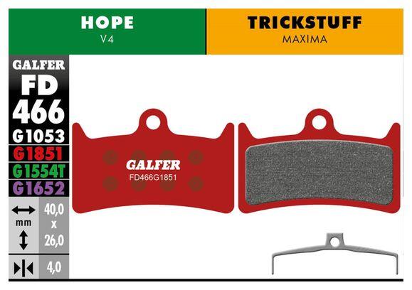 Galfer FD466 G1851 Advanced Semi-Metallic Brake Pads für Hope V4 / Trickstuff Ma 2/3