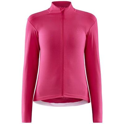 Fietsshirt - craft adv essence jersey lange mouw - l - dames - roze - fietsshirt