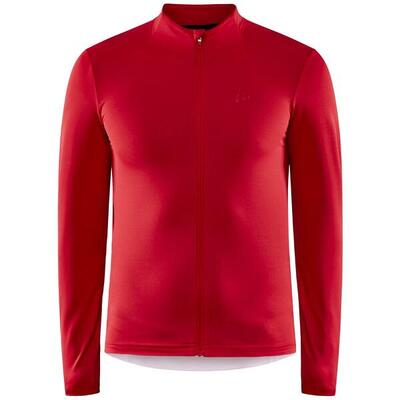 Fietsshirt - craft adv essence jersey lange mouw - s - heren - rood - fietsshirt