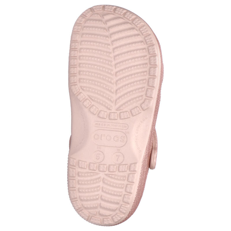 Flip-flops Crocs Model Classic Glitter Clog Culoare Argint
