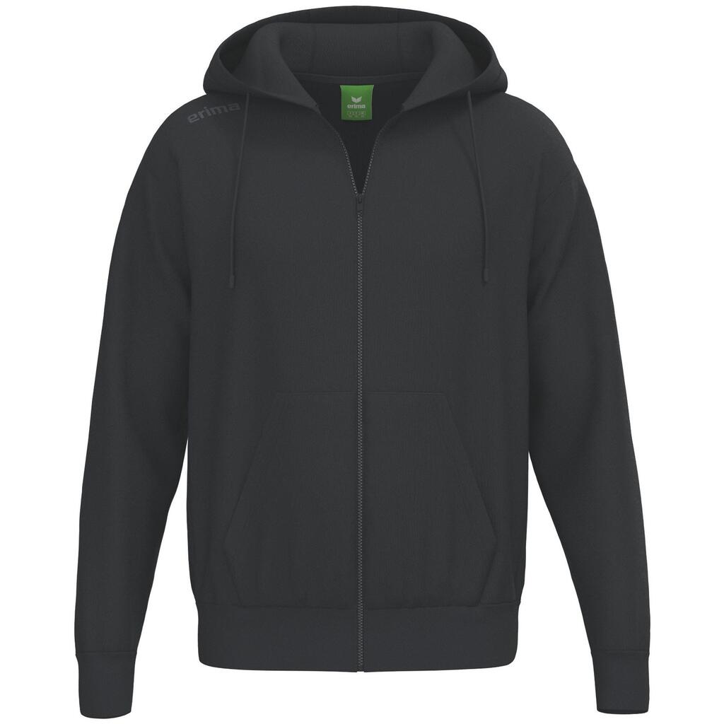 565 Erima TS Black Hooded Jacket