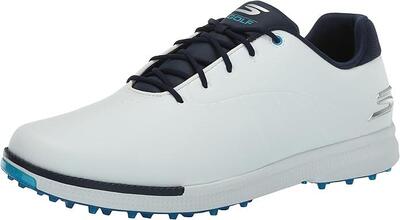 Skechers Tempo GF Zapatos de Golf Impermeables Hombre, Blanco/Navy