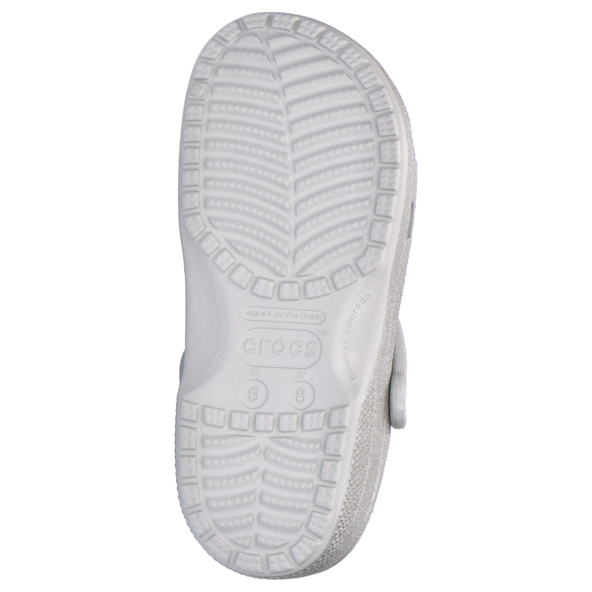 Chanclas Mujer Crocs Classic Glitter Clog Gris 6/15