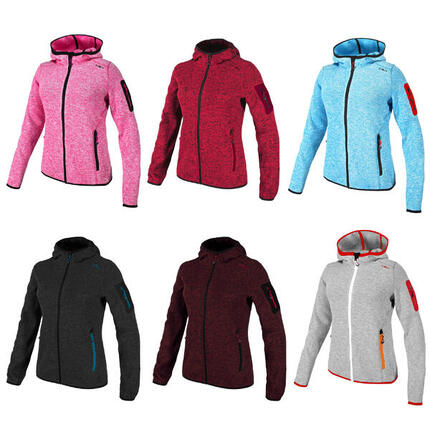 Polar damski z kapturem CMP Londra Fix Hood Jacket Knitted