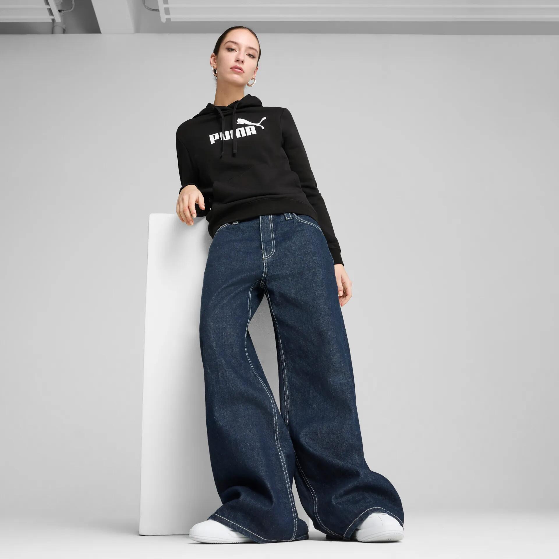 PUMA Ess No. 1 Logo Hoodie FL, Felpe con Cappuccio Donna, PUMA Black,XL 5/7