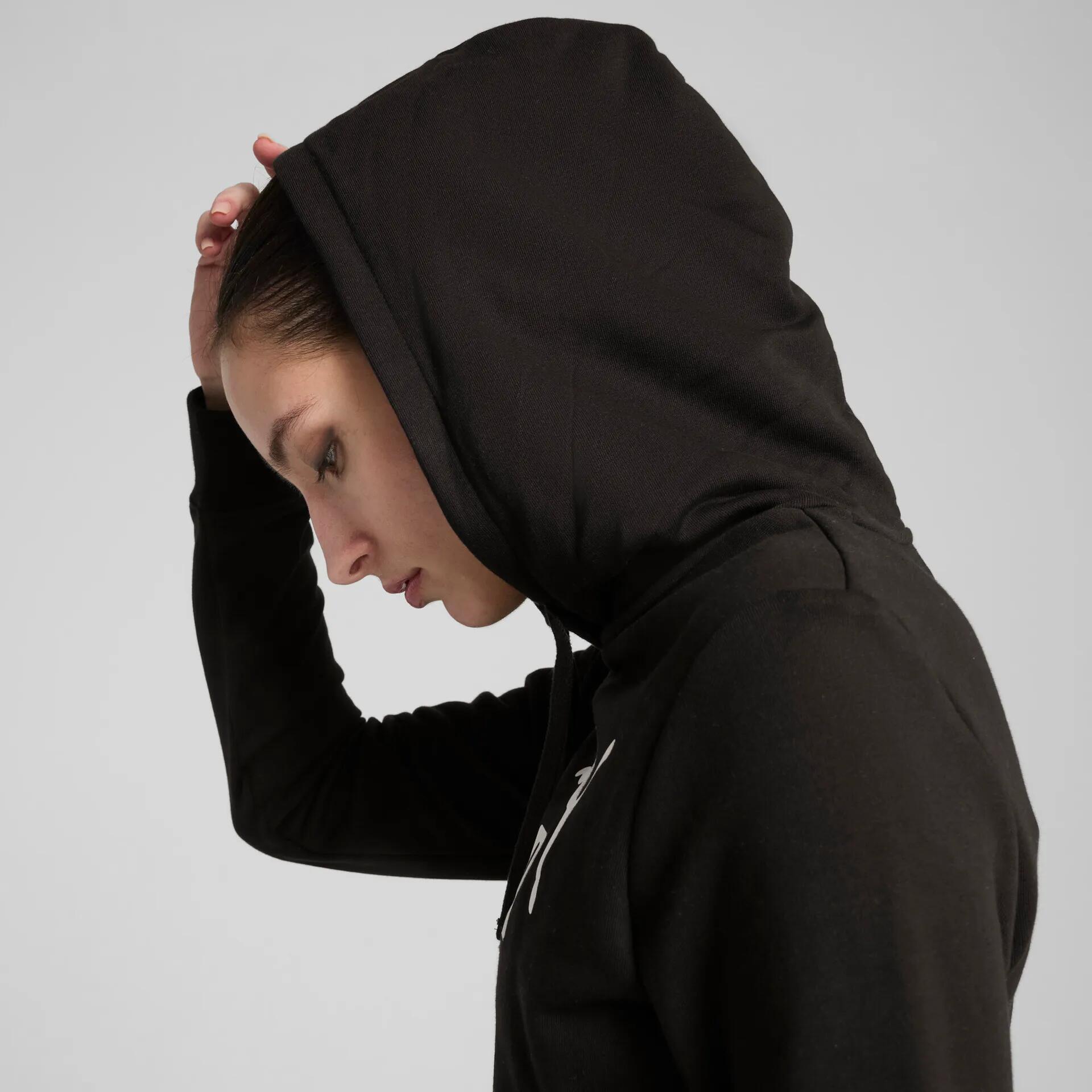 PUMA Ess No. 1 Logo Hoodie FL, Felpe con Cappuccio Donna, PUMA Black,XL 4/7