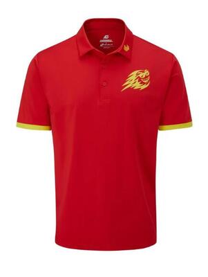 Polo Fireballs by Stuburt Madrid LIV Golf Uomo Rosso