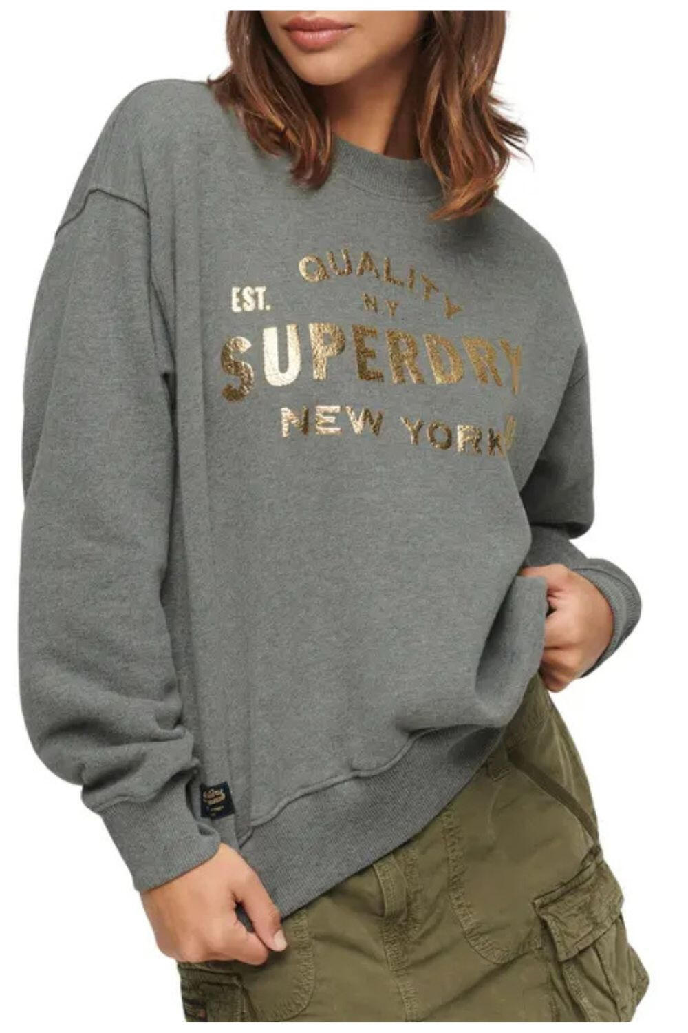 Sweatshirt à logo métallique de luxe 2/4