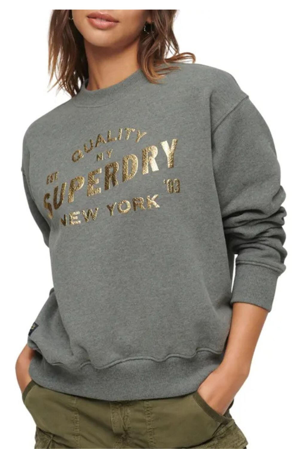 Sweatshirt à logo métallique de luxe 4/4