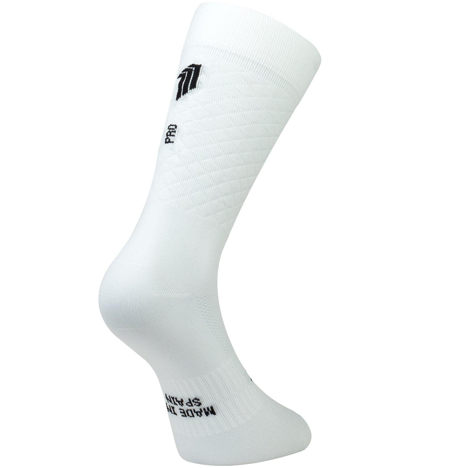 PRO ELITE WHITE - CALCETÍN CICLISMO PRO 1/5