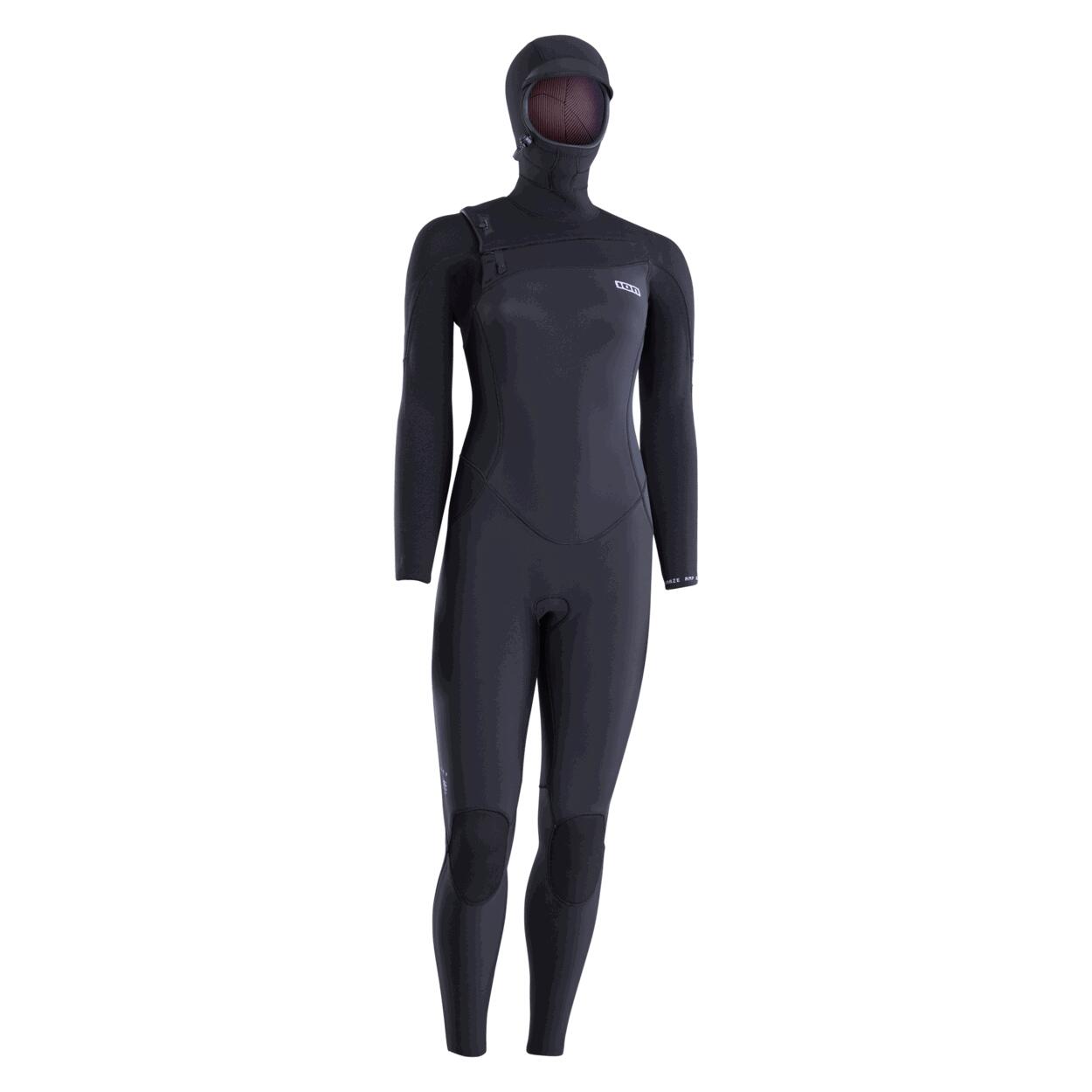 ION Amaze Amp 6/5 Hood Frontzip Dames Zwart 1/1