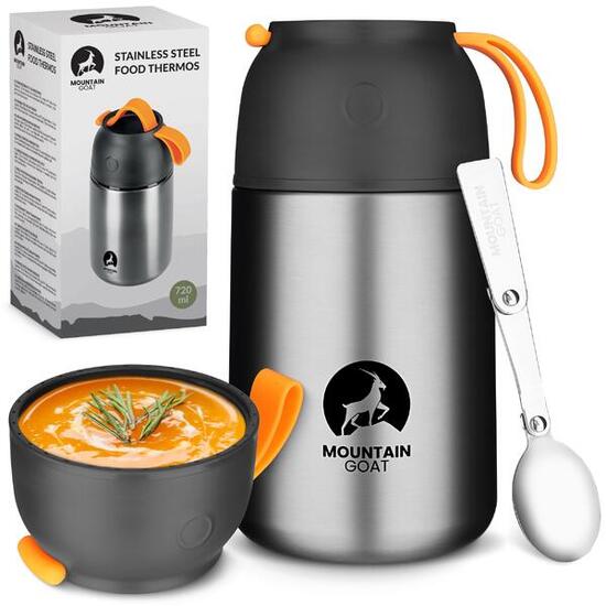 Thermos pranzo acciaio inox 720ml con cucchiaio MOUNTAIN GOAT