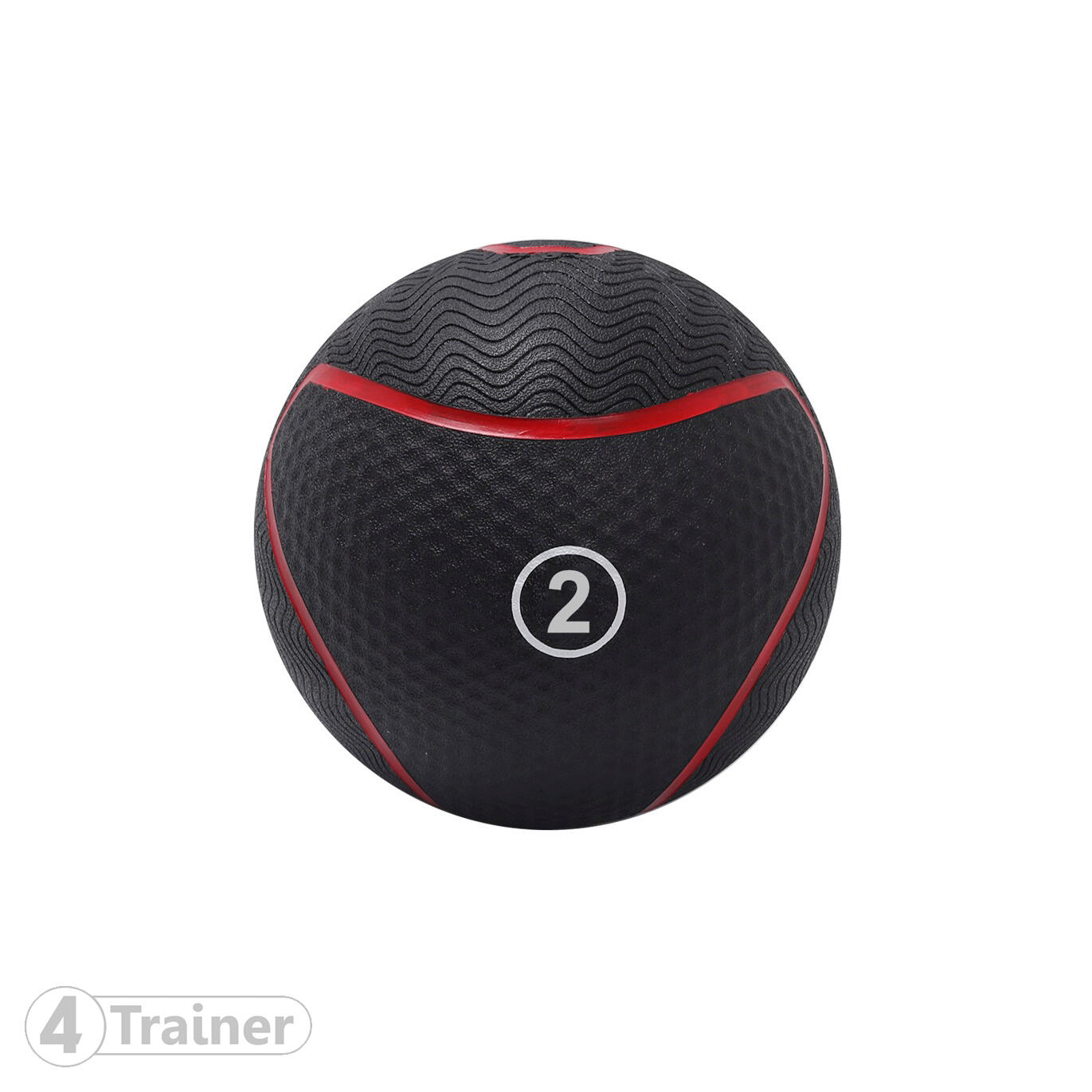 4trainer - Medecine Ball 2kg - Bl4ck - 4trainer - Médecine Ball - Noir|rouge - 2 Kg - Decathlon