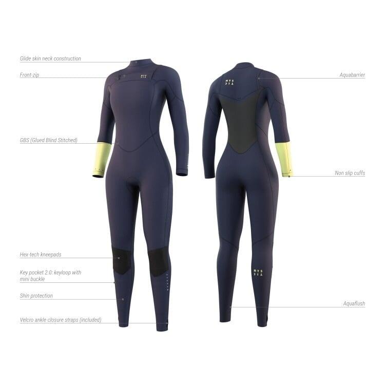 MYSTIC Dazzled Wetsuit 3/2mm Double Donker Blauw 5/5