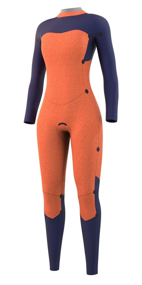 MYSTIC Dazzled Wetsuit 5/3mm Backzipip Wo Donker Blauw 3/4