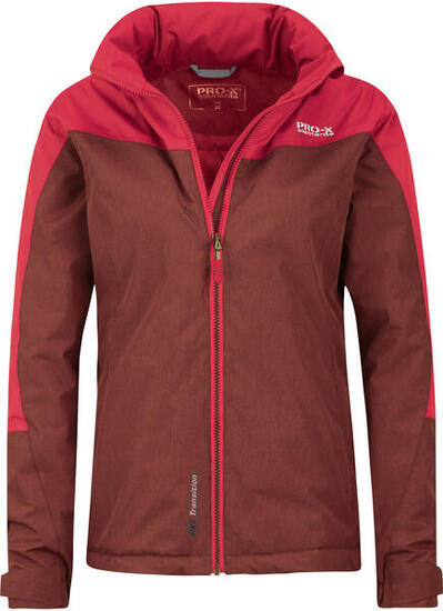 Veste softshell pour femme LIANE aubergine mélangé rouge