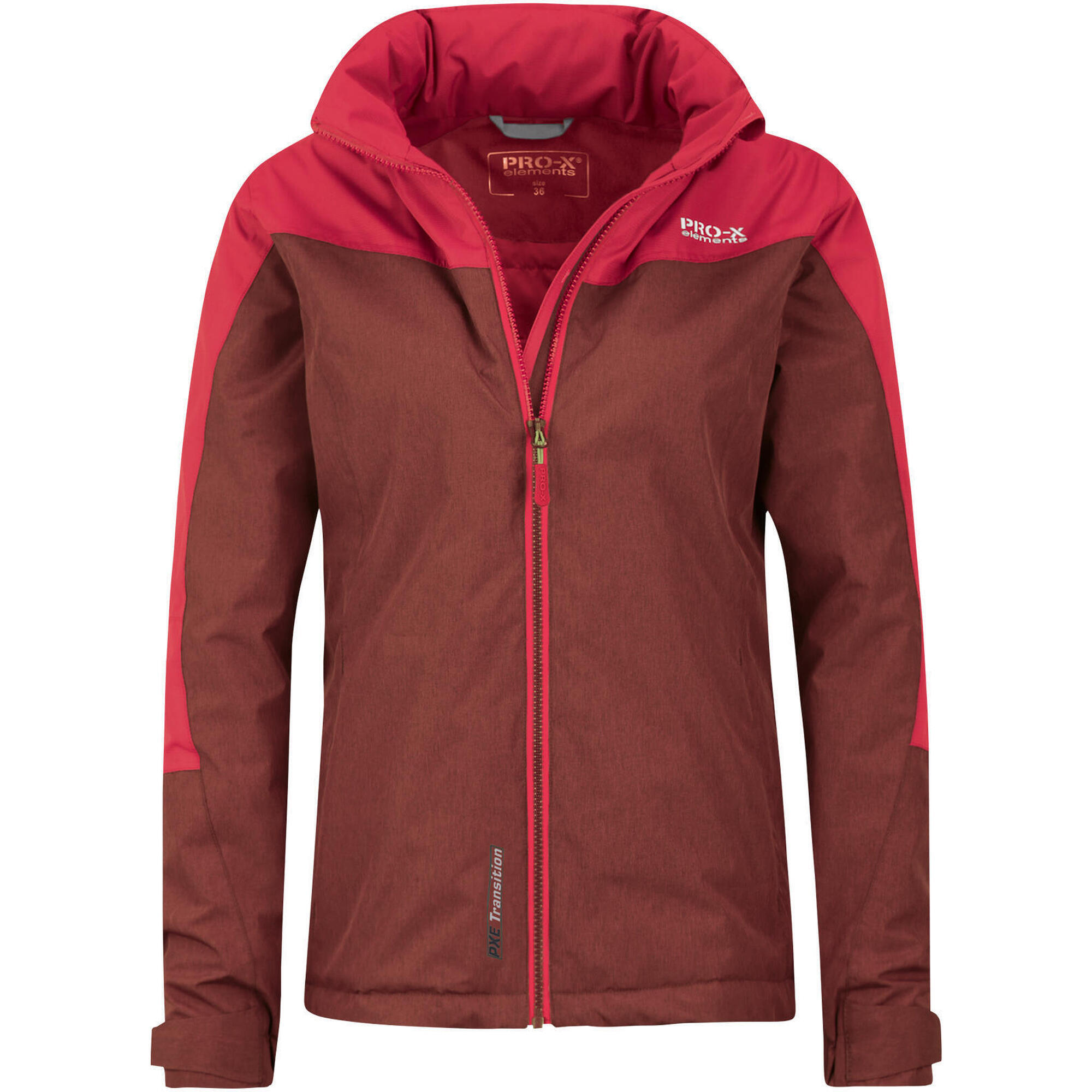 Pro-x Elements - Veste Softshell Pour Femme Liane Aubergine Mélangé Rouge - Softshell - Rouge - Decathlon