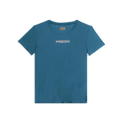 T-shirt technique avec fentes latérales et coupe classique