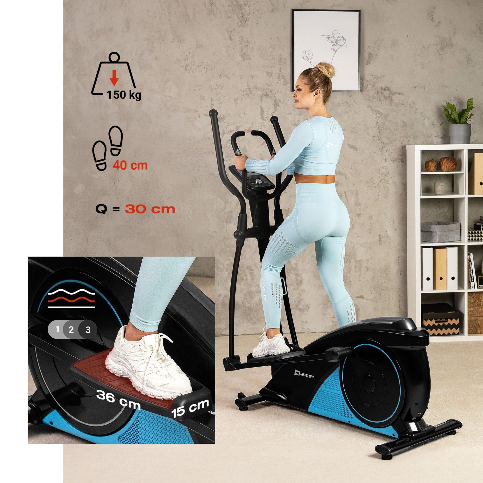 Vélo elliptique électromagnétique connecté Kinomap, Hop-Sport HS-060C Blaze 3/7