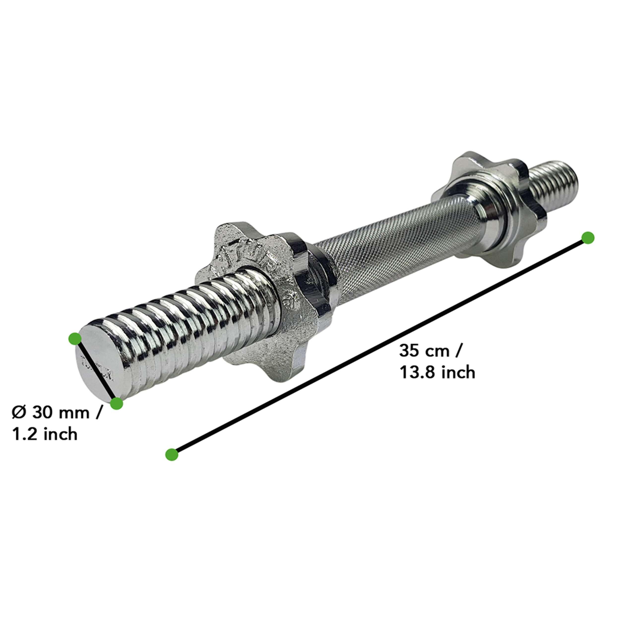 Haltères en fonte pour un total de 20 kg - 2 barres d'haltères 7/8