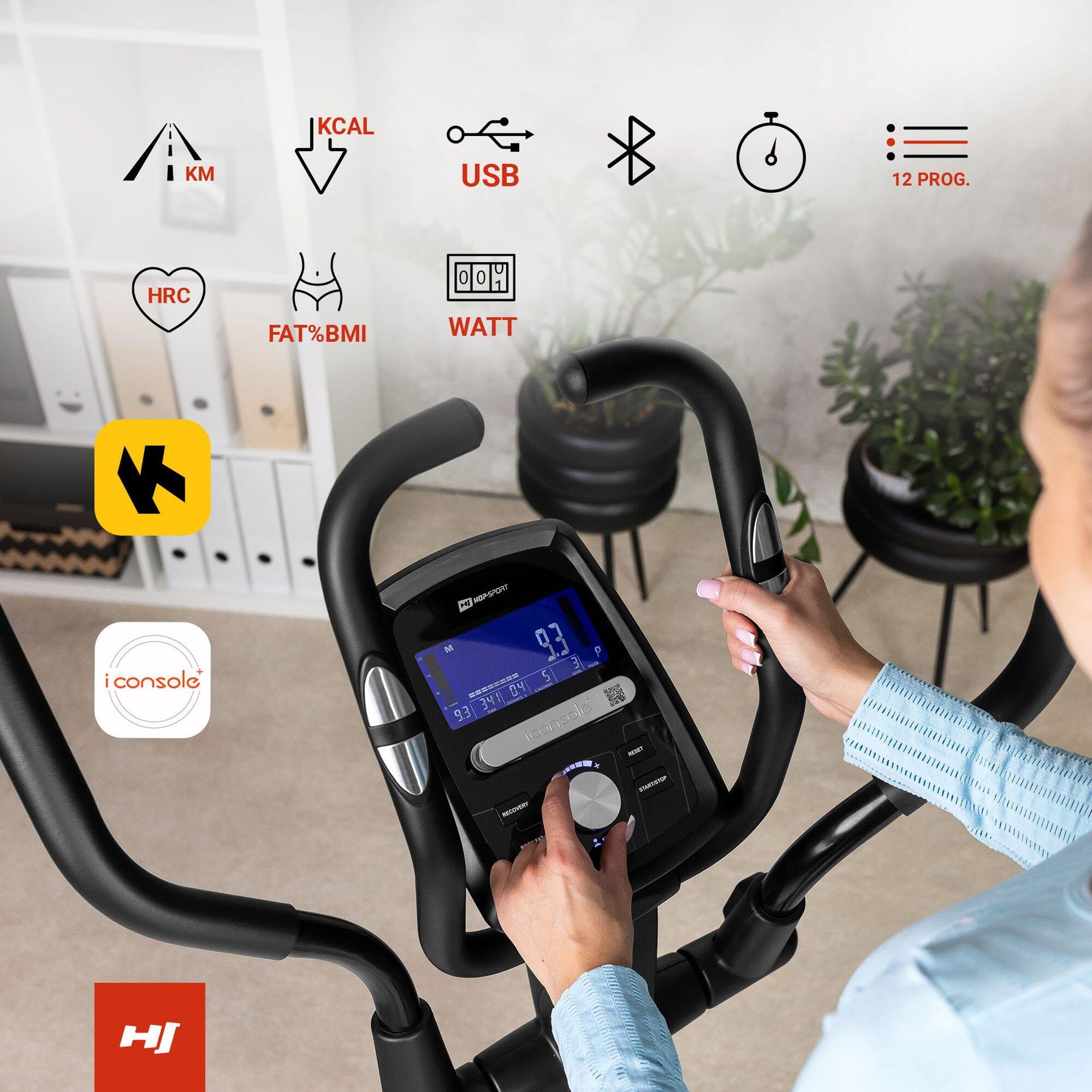 Vélo elliptique électromagnétique connecté Kinomap, Hop-Sport HS-060C Blaze 6/7
