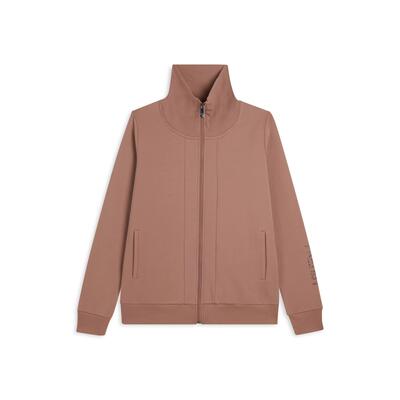 Felpa con zip e collo alto risvoltabile