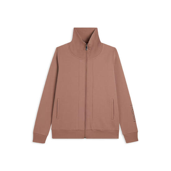 Sweat-shirt zippé avec col retournable