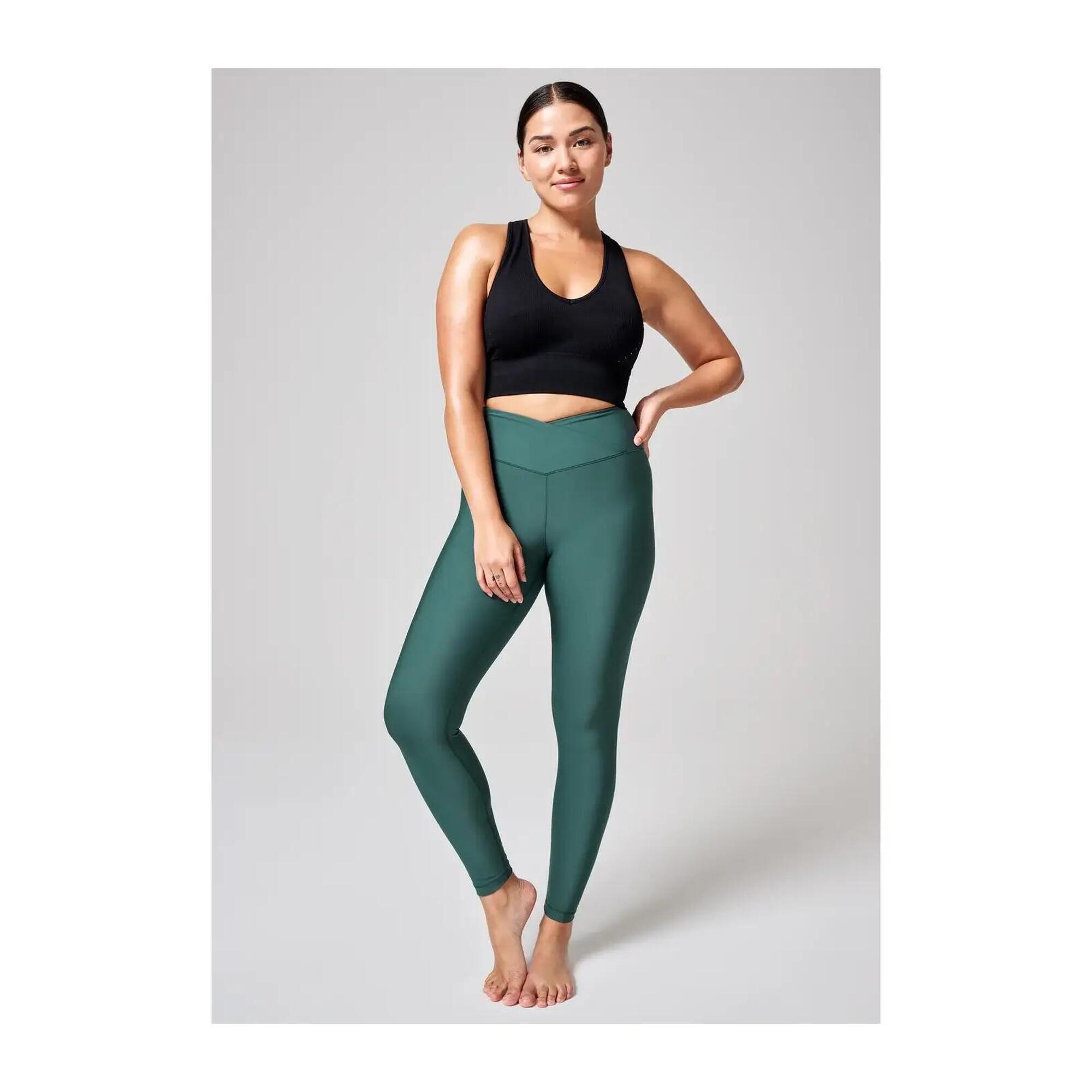 Casall - Legging De Training Femme Casall Overlap High Waist - Legging - Vert - 34 - Decathlon