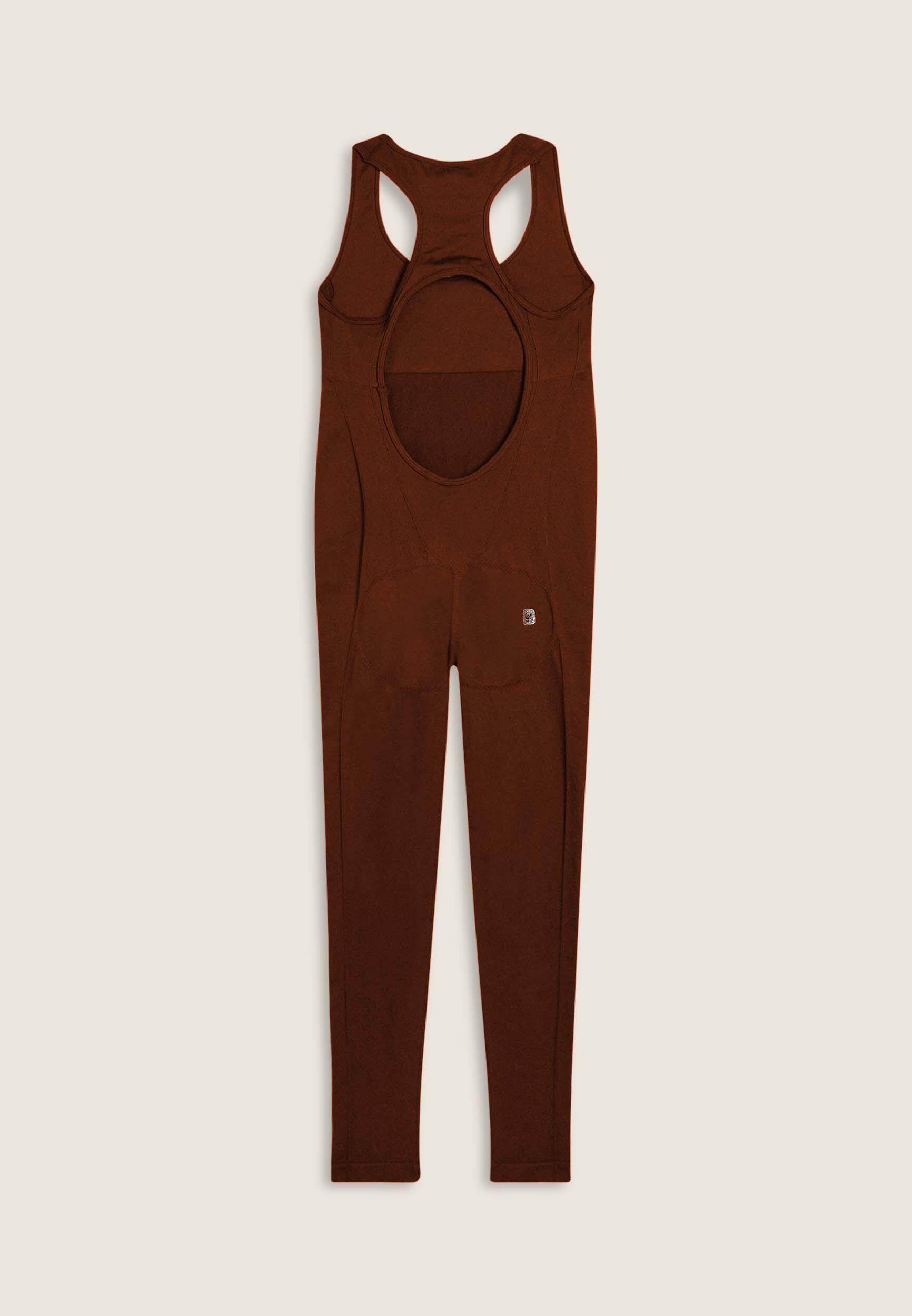Tuta jumpsuit seamless con schiena scoperta e cuciture shaping 2/3