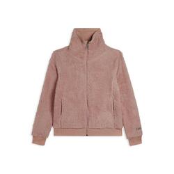 Sweat-shirt zippé en tissu Sherpa avec col montant