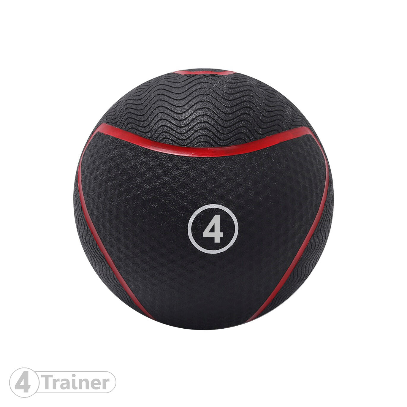 4trainer - Medecine Ball 4kg - Bl4ck - 4trainer - Médecine Ball - Noir|rouge - 4 Kg - Decathlon