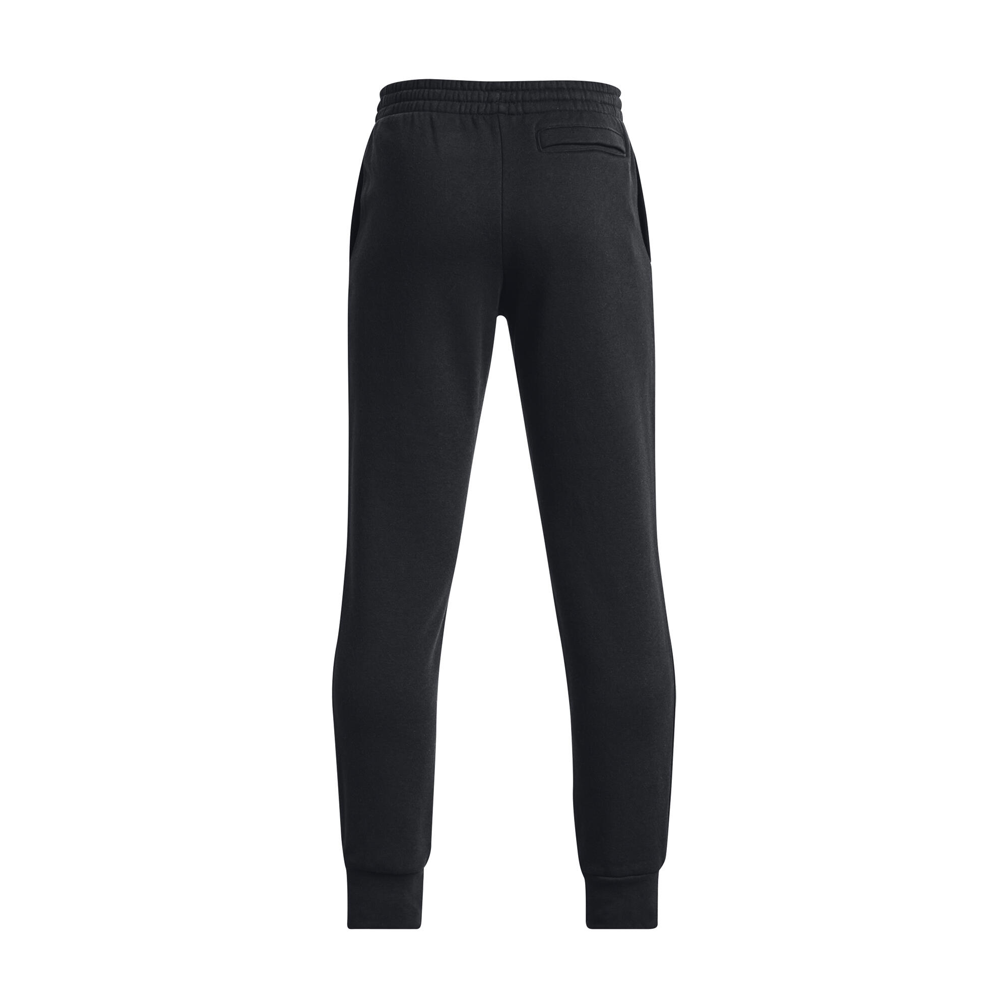 Survêtements pour garçons Under Armour Rival Fleece Joggers Noir 3/4