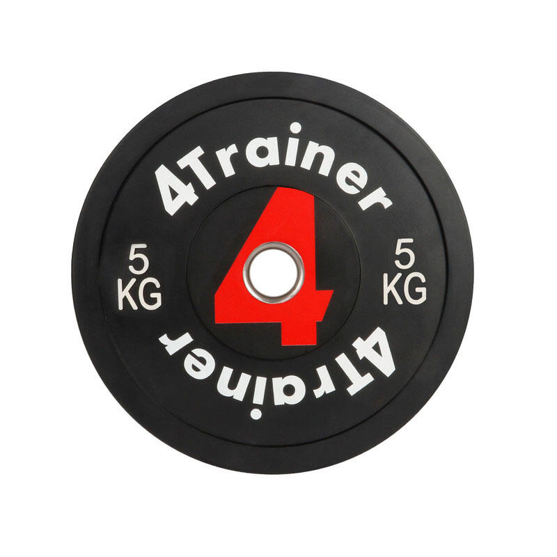 4trainer - Disque Olympique - Bumper - 5kg - 4trainer - Disque Bumper Haltérophilie - Noir - 5 Kg - Decathlon