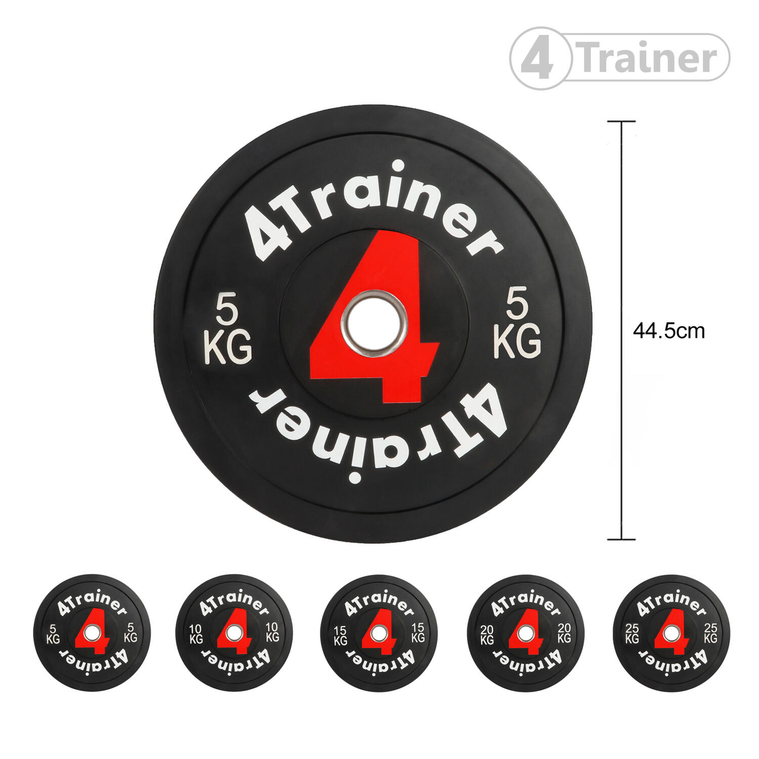 Disque Olympique - Bumper - 5KG - 4TRAINER 2/5
