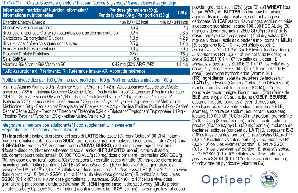 Whey isolate - Hydro RAZAN® Optipep® - Biscuit et Gianduja 3/3