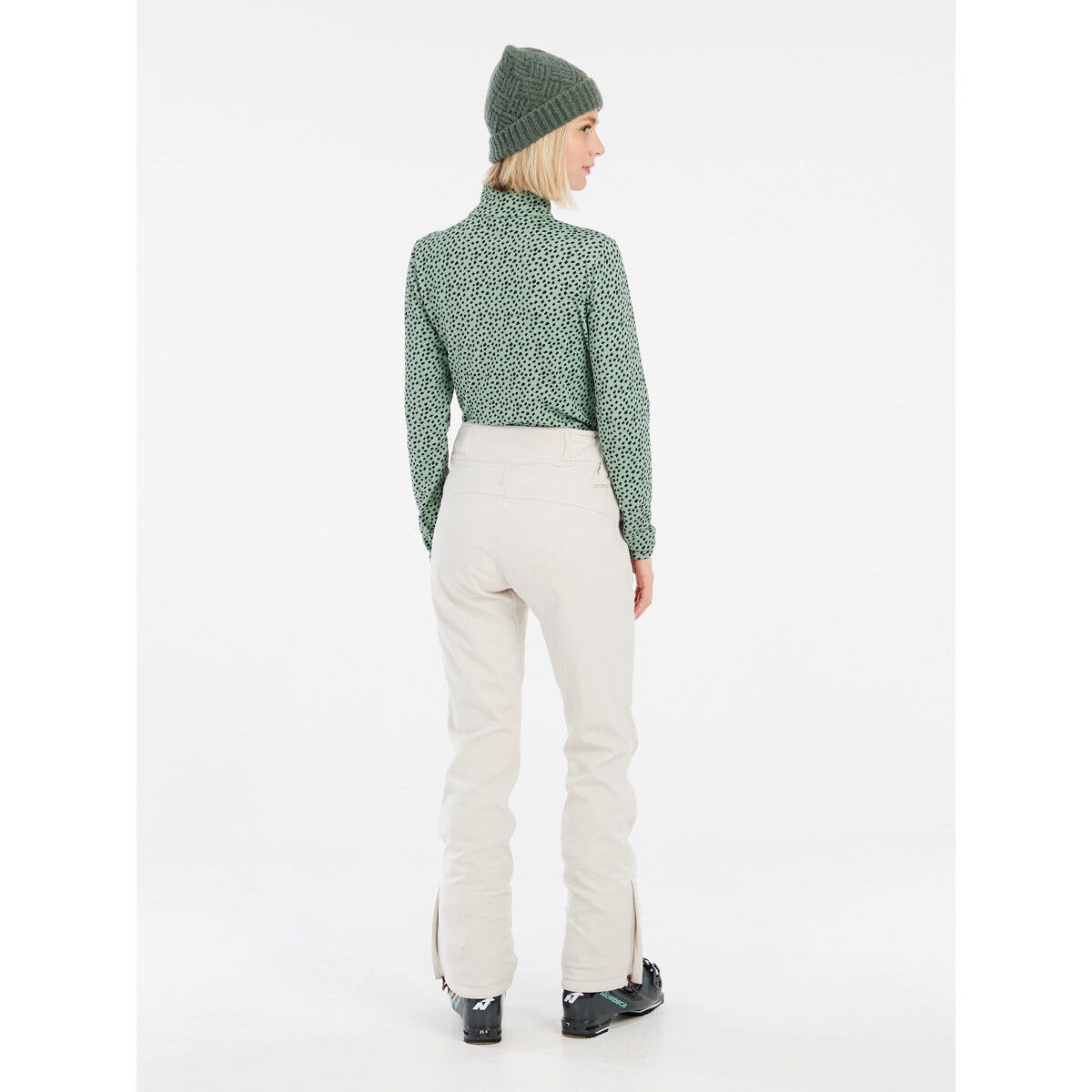 Protest Damen Langarmshirt PRTKACEY – Mit 1/4 Reißverschluss & Aztekenmuster, Aus Recyceltem Thermostretch