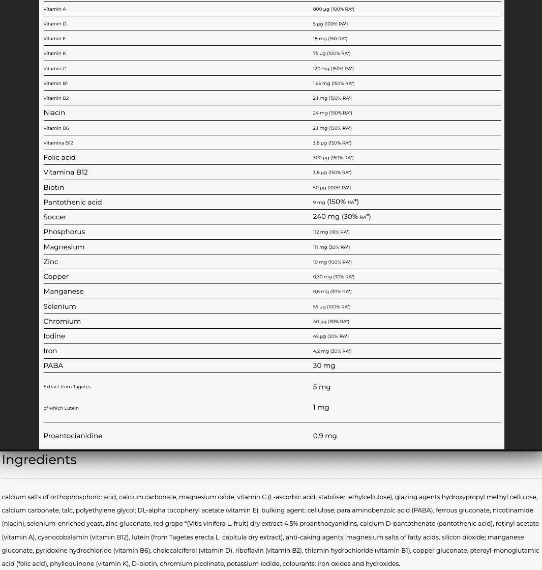 Multivitamines - Multi Vitamin - 60 Comprimés 3/3
