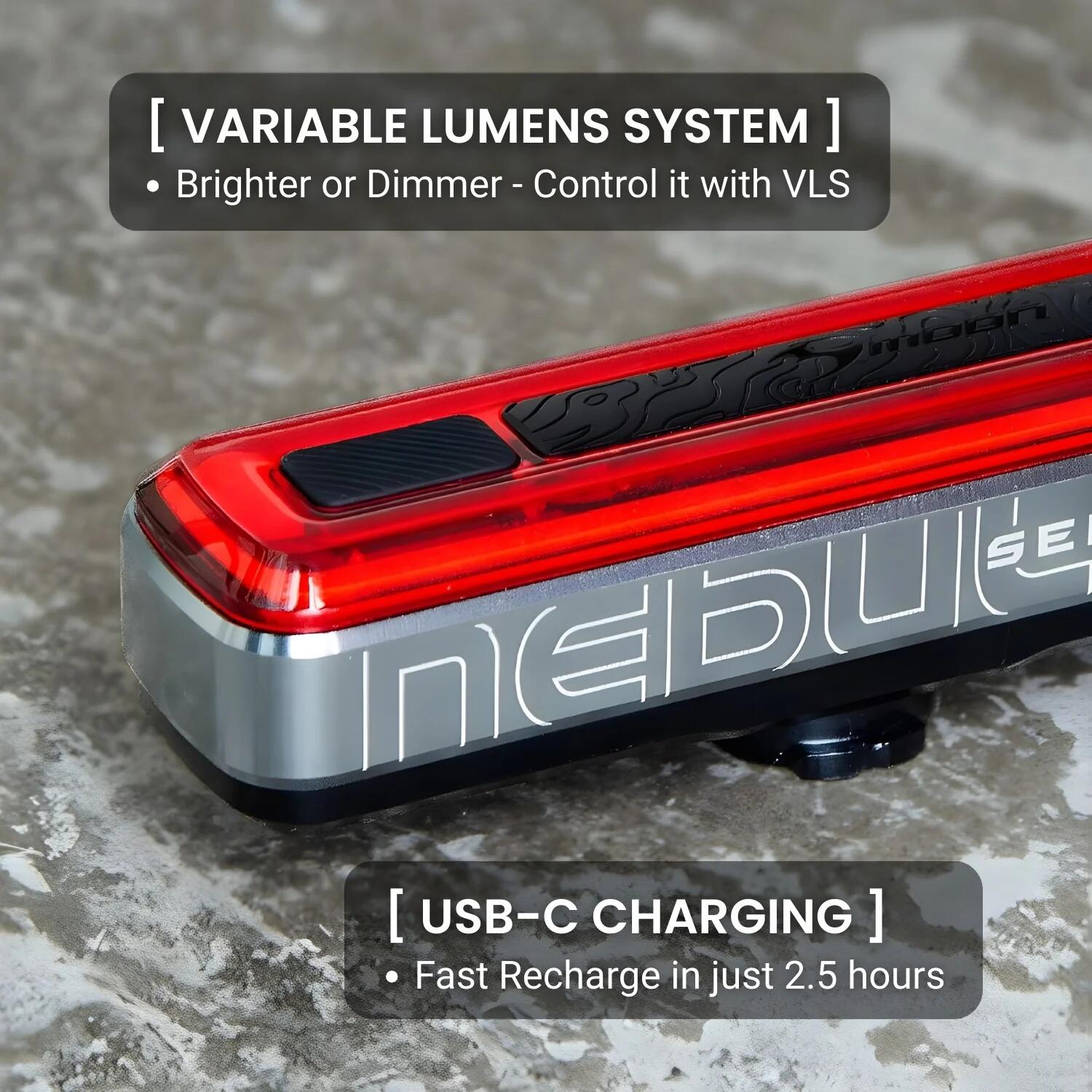 Bike Light Moon Nebula Sense 350 Lumens (Brake Sensing)